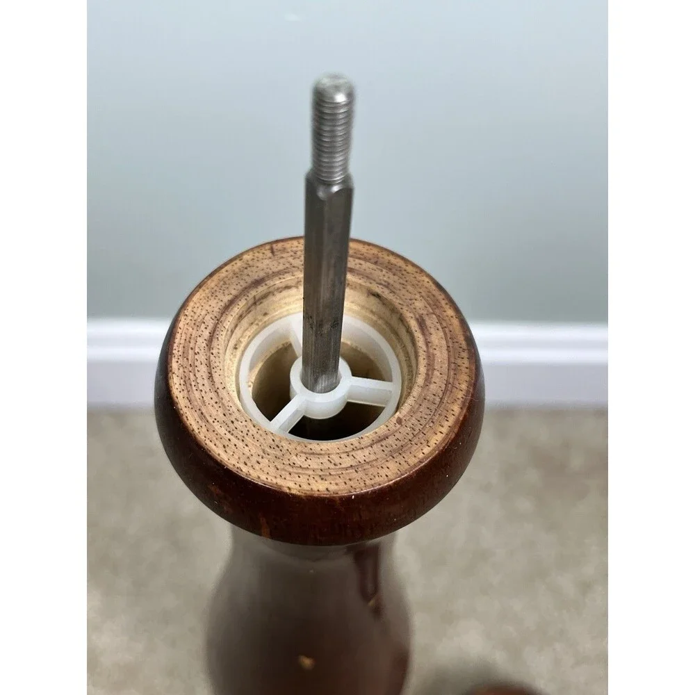 VTG MCM 17.5” H Large Wood Pepper Grinder Mill Traditional Style Walnut Finish